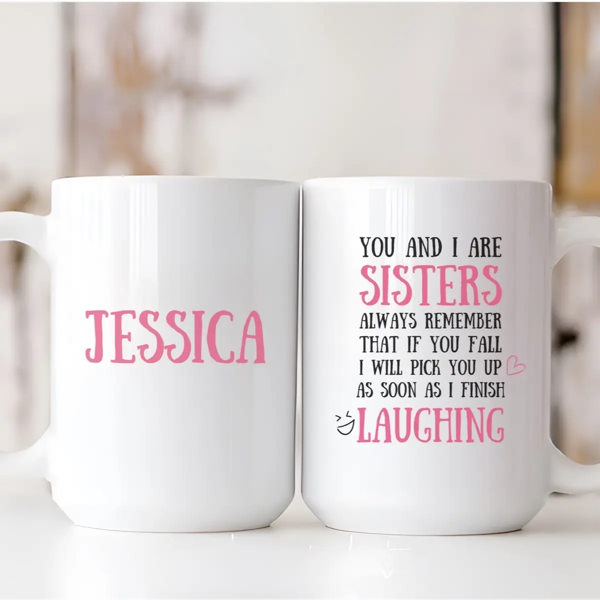 Personalized Sister Mug Gift - 15oz White Ceramic Mug