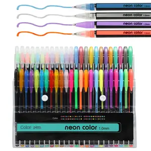 Colored Gel Pens Set for Coloring, 48 Colors Glitter Gel Pens, Fine Point Gel Pens Colored Set for Adult Coloring Books, Journal Pen Markers for Journaling Supplies, Writing Drawing Taking Office Home