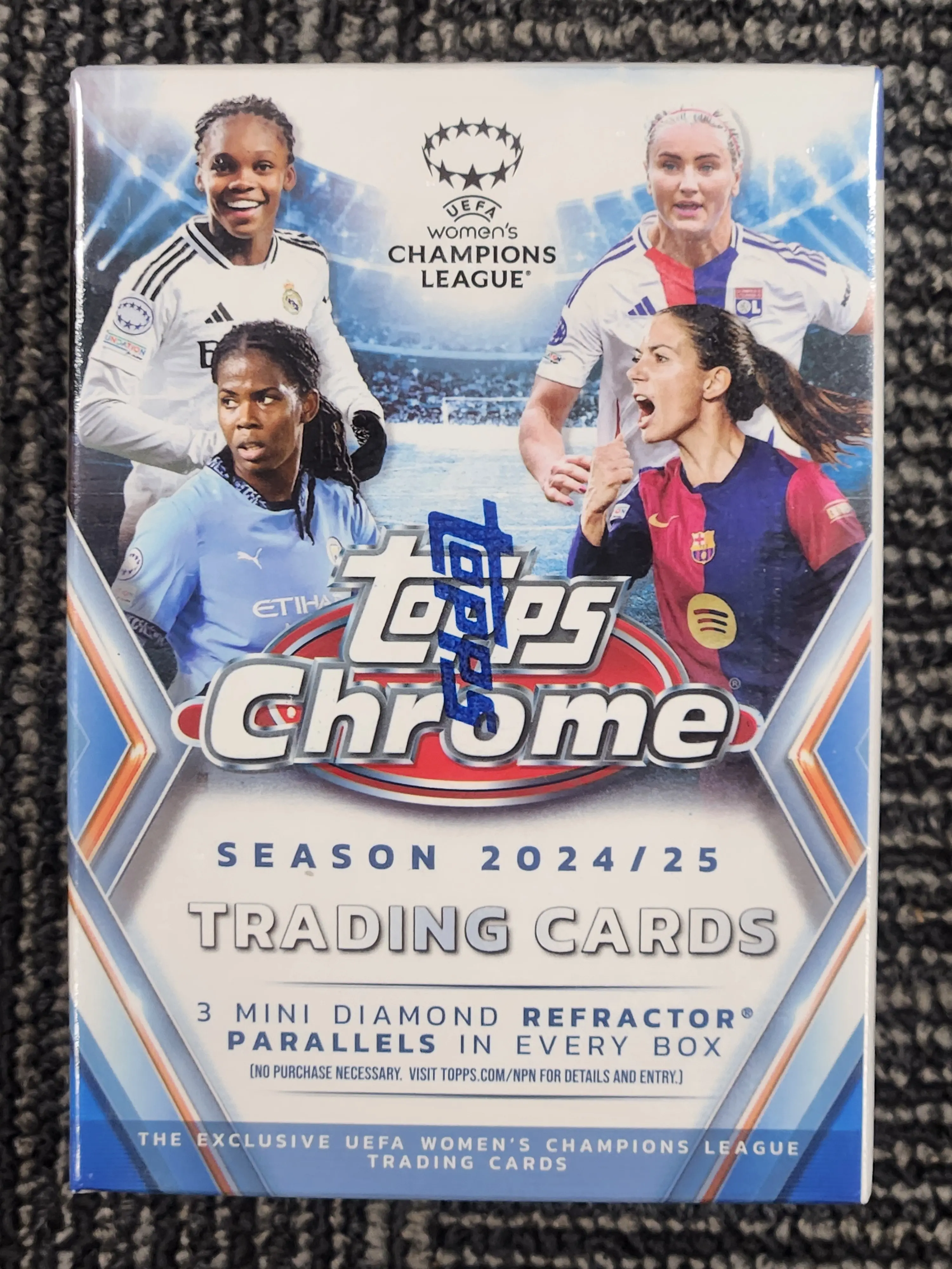 2024-25 Topps Chrome UEFA Women's Champions League Soccer Value Box
