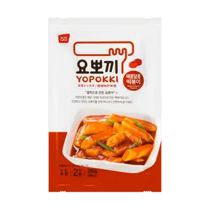 YOPOKKI Korean Instant Tteokbokki Rice Cake Sweet & Spicy Pouch 280g Convenience Food Asian Snack Chewy
