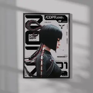 Cyberpunk Print Video Game Poster, Cyberpunk Futuristic Sci-Fi Gaming Posters - NO FRAME