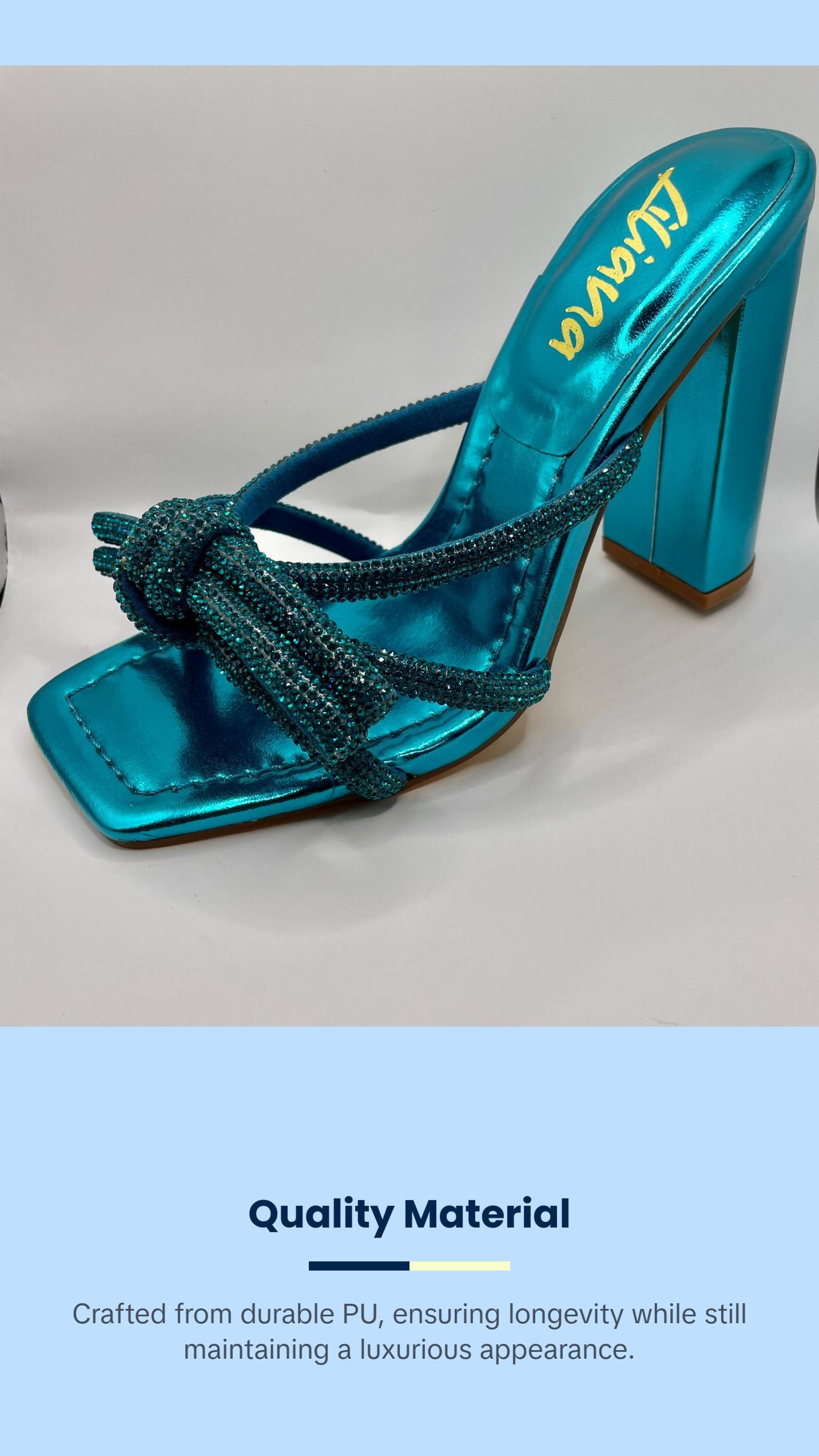 Queen Diva High Heels (Turquoise)