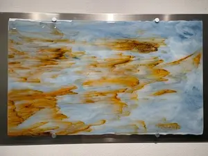DRAMATIC CHANGE 24" x 40" Fused Glass Wall Art with aluminum mount
