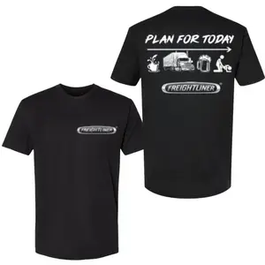 Freightliner T-Shirt, Plan for Today Coffee, Truck Shirt - One Style Fits All - From Classic to Bright - From Small to Extra Large - Dynamic Prints