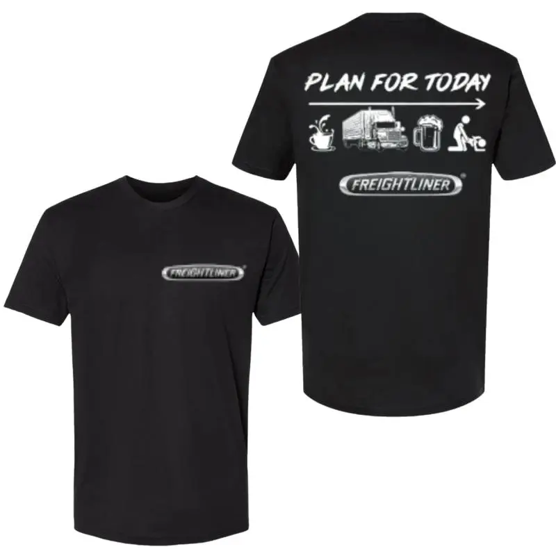 Freightliner T-Shirt, Plan for Today Coffee, Truck Shirt - One Style Fits All - From Classic to Bright - From Small to Extra Large - Dynamic Prints