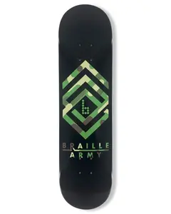 Braille Army Camo Skateboard Deck Braille Army Camo Skateboard Deck