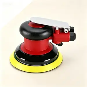 Professional Orbital Sander, Dual Action Air Sander, Heavy Duty Pneumatic Palm Sander with 5 Inch Hook & Loop Backing Plate, High Performance Power Tool for Auto Body Sanding, Woodworking, Metal Polishing, Reusable Hook & Loop Discs, No Glue Needed Sandin