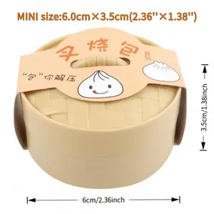 4-Pack, 2-Pack,  Mini Mystery Bun Fidget Toy(6.0cm × 3.5cm/2.36" x 1.38")Dumpling Toy Squishy-Soft TPR Material, Stress Relief, Random Style per Pack Sleep Aid and Stress Relief