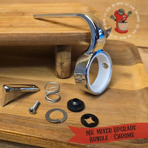 Everdime Mr. Mixer Custom Upgrade Bundling Kit - Classic Tailfin, Love Handle, Quick-Fit Spring, Washer, Cost-Saving KitchenAid Tilt-Head Mixer Replacement Parts, Easy to Install, Protects Attachments, Good Old-Fashioned Personality