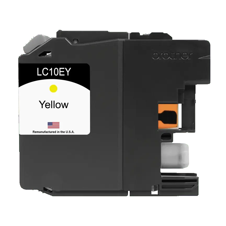 U.S. Remanufactured for Brother LC10EY Yellow Ink Cartridge