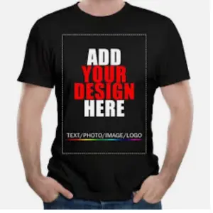 Customized t-shirts Cotton Plain Black White