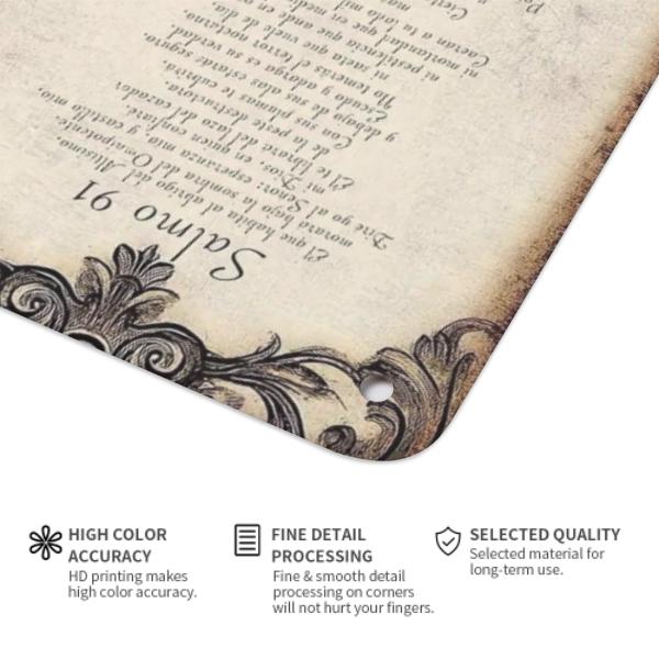 1pc 12x8inch Aluminum 2D flat Decorative Sign & Plague Vintage Psalm 91  Wall Sign, in - Spanish Inspirational Religious Decor with Ornate Frame, Home Prayer Room & Holiday Celebrations ('s Day//Easter/Valentine's), In 8X12Inch/20X30Cm