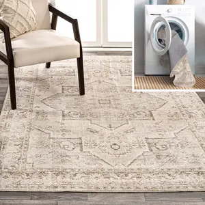 JONATHAN Y Koda Vintage Medallion Machine-Washable Indoor Area Rug; for Living Room, Kitchen, Bedroom, Dining Room, Office