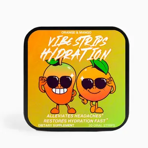 VibeStrips Hydration: Mango-Orange Hangover Cure Oral Strips - Sugar-Free, Vegan, Gluten-Free