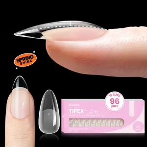 Beetles Tipex Lite Instant Apex Nail Extension Tips - Tipex 2.0 Acrylic Nail Flat Nails Manicure Gel press ons Nail Art DIY Nails Art Black Friday Winter Nail Christmas Gift
