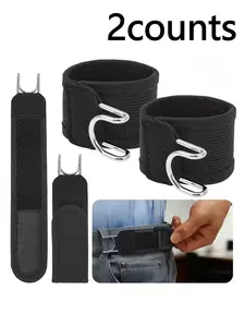 Men's Casual Belt Set, Adjustable Metal Buckle Design, Outdoor Utility Waistband Accessories, Magic Stick Closure, Pack of Two, Adjustable Belts