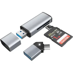 SD Card Reader for MacBook,USB 3.0 Type C  SD Card Adapter with Angled USB A Connector,Plug & Play,MicroSD SDHC SDXC Memory Card Viewer for Camera,MacBook Pro, MacBook Air, iPad, 17 16