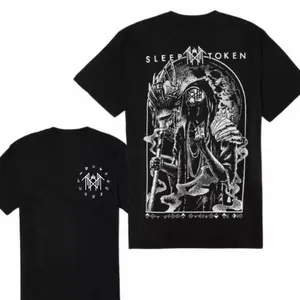 Sleep Token T-Shirt – Dark Mystic Figure with Staff & Sigils , For Gothic Rock Fans , Unisex Fit , Occult Streetwear Vibe , Concert Ready , Gift for Music Lovers