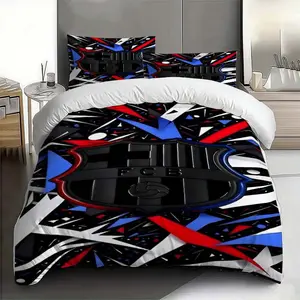 3-piece Barcelona art version pattern set, soft and comfortable bedding set, suitable all seasons, ideal home bedrooms and guest rooms, a Christmas gift,, and loved ones. Suitable bedrooms, guest rooms, and dormitories, includes 1 duvet cover and 2 pillow