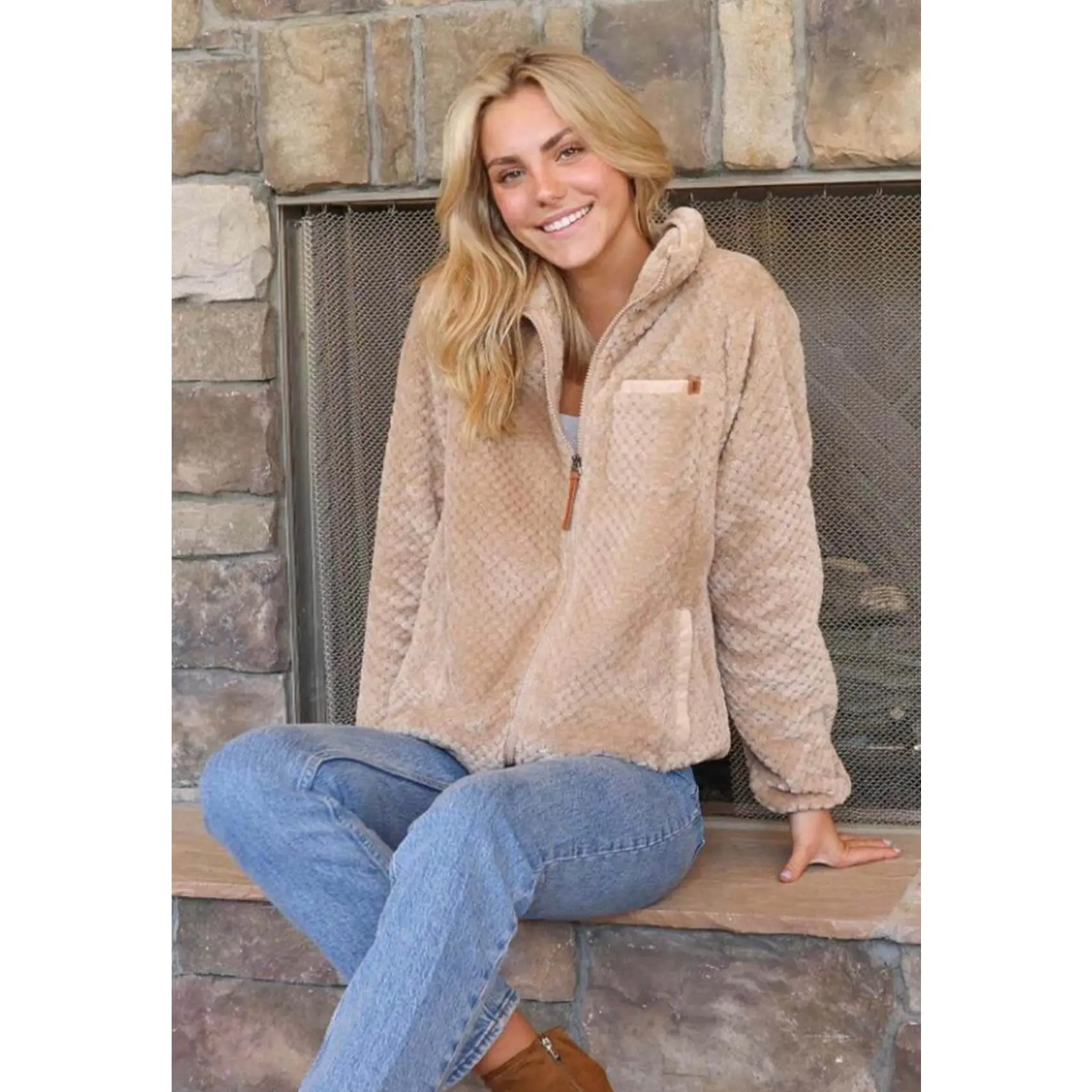 Simply Southern Simply Soft Jacket in Dessert Tan