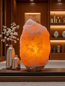 #81 Dark Pink Lamp Himalayan Salt Traditional Design for Authentic Appeal