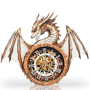 Ancient Dragon – DIY Wooden Clock, 3D Puzzle Craft Kit