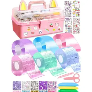 TRAIL RECKONING 6 PCS Nano Tape Bubble Kit for Kids with Box, Nano Tape Squishy Maker Kit, Nano Bubble Tape Kit, Nano Tape Bubbles