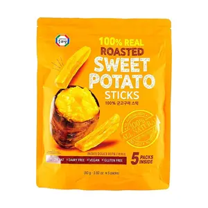 WANG FOOD Korean Roasted Sweet Potato Sticks, 100% Natural Sweet Potato Jerky, 400g - Clean Ingredients, No Additives, Healthy Snack