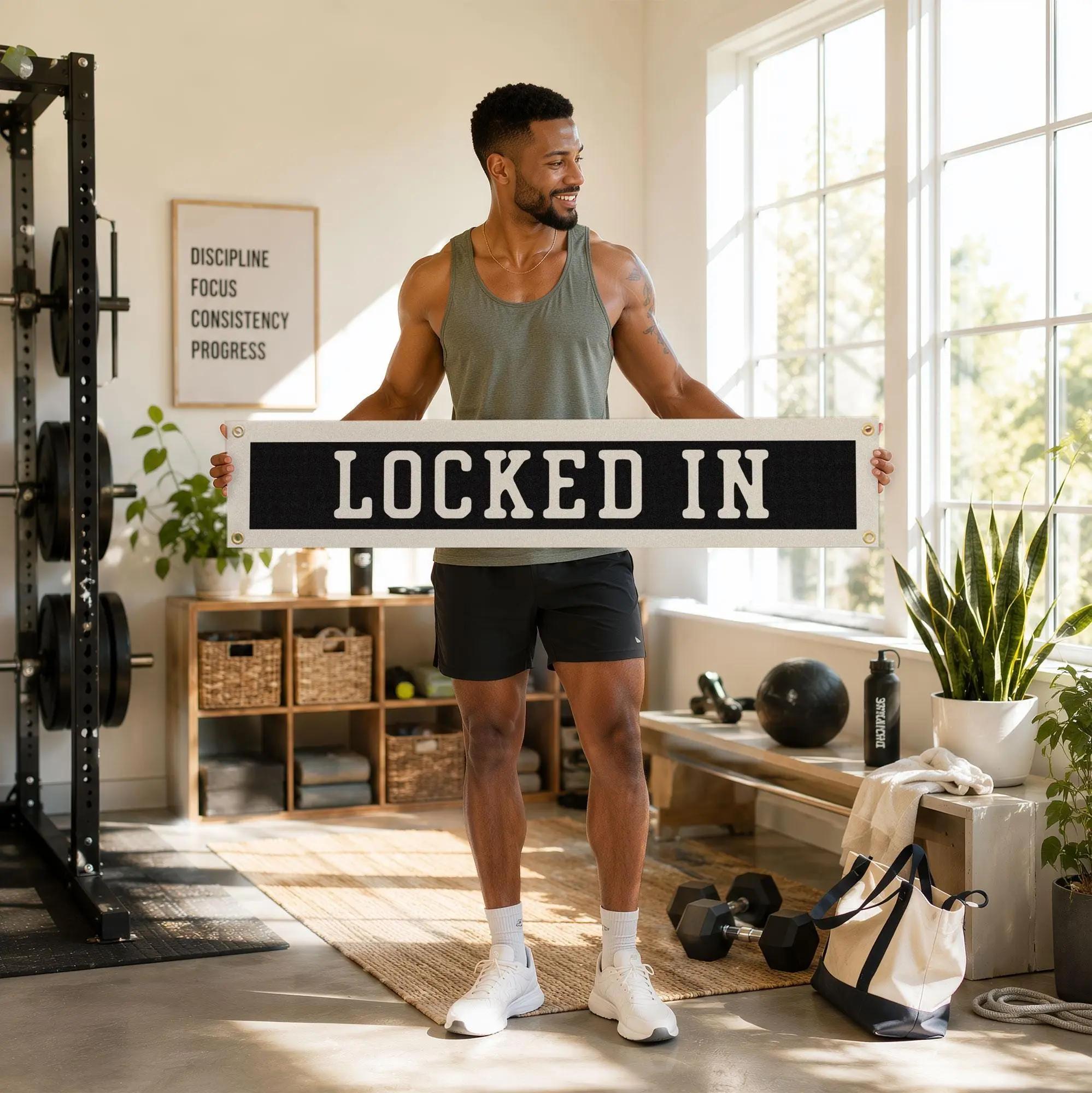 Locked In Felt Banner