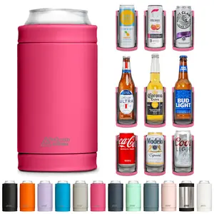 DUALIE 3 in 1 Insulated Can Cooler - Magenta
