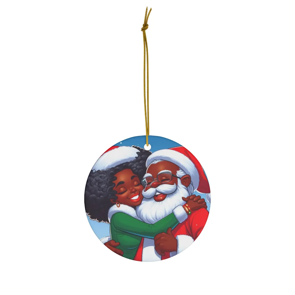 Ceramic Ornament, Santa & Mrs. Claus Christmas Pack