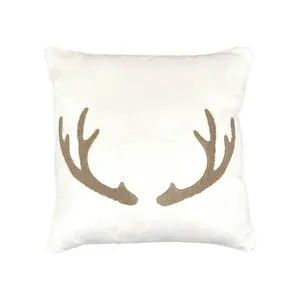 Mainstays 18" x 18" Decorative Antler Pillow, Tan, (1 Count), Adult