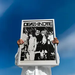 [SALE UP TO 50% + FREE SHIP]  Poster Print Fanart Death Note Poster - Light Yagami & L Anime Wall Art, Dark Manga Wall Decor, Anime Manga Illustration Print