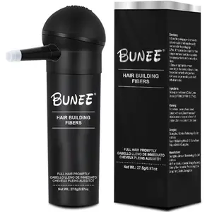 BUNEE Men's Three-Piece Hair Construction Fiber Powder, Fills Sparse Areas/ Hair Gaps | Precisely Targets The Required Area | Easy To Use, Quickly Thickens Hair | Men's Lustrous Styling Powder, 27.5g