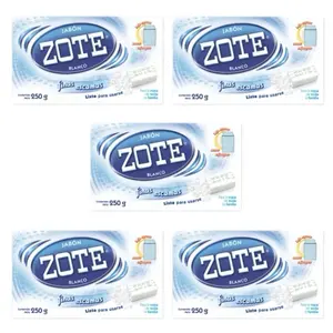 ZOTE Laundry Flakes Soap 250g 5 Pack Finas Escamas Blanco Ready to Use for Effective Cleaning