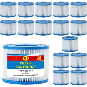 Type VI  Filter Replaces for saluspa hot tub Filters, Lay-Z-, Coleman SaluSpa 90352E, 58323E, 58323 Swimming Pool Pump, Hot Tub Filter, 16 Pack