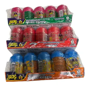 Lucas Polvos Chamoy, Mango or Sandía 10 Pack – Mexican Sweet & Sour Chili Candy – Chamoy, Mango or Watermelon Flavor – 7.1 oz (200 g)