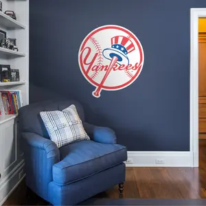 New York Yankees - RealBig Circle Logo Collection - Official MLB - Reusable Vinyl Wall Decals