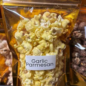 LG Omar’s Famous Popcorn - Gourmet Popcorn - Garlic Parmesan Flavor - Snack, Crunchy, Crispy