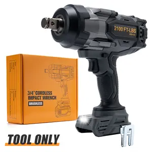 (No Battery Included) 1700/2100 Ft-lbs Cordless Impact Wrench, 1/2 & 3/4 Inch Electric Impact Gun, Compatible With DeWALT 20V MAX Battery, Brushless Constant High Torque Impact Driver With 3 Speed, Tool Only