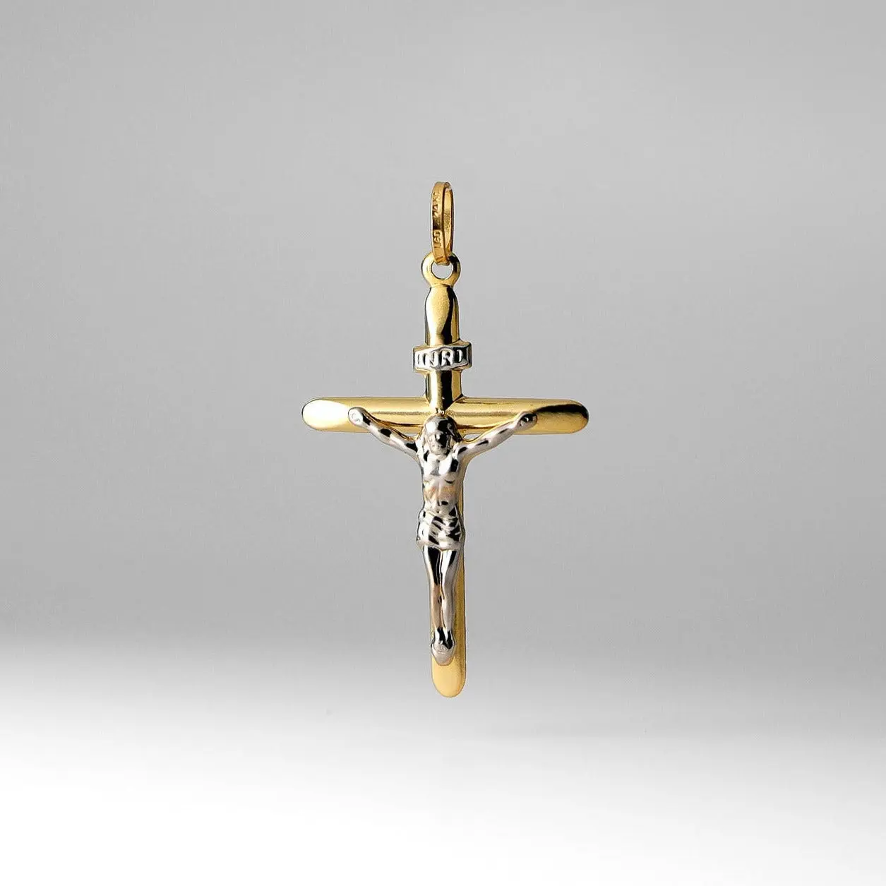 14K Gold Large Crucifix Cross Pendant - Model 0009