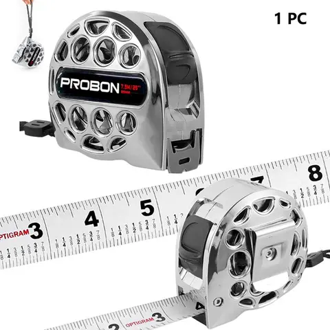 25 FT/7.5 M Heavy-Duty Stainless Steel Retractable Measuring Tape - Double-Sided Scale, Waterproof, Multifunctional for Construction, Home Projects, Work Tools, Work Accessories, Tools and Gadgets, Father's Day Gifts for Dad