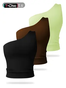 Women's Solid Color One Shoulder Sports Bra, Workout Bras, High Stretch Comfortable Breathable Quick Drying Yoga Bra, Ladies Sportswear, Activewear for Indoor Outdoor Wear