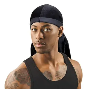 Titan Premium Velvet Durag for Men with Extra Long Tail for 360 Waves Braids Twist Locs