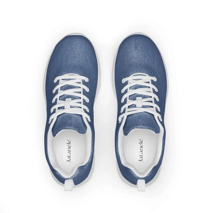 Men's Blue Athletic Shoes with Wedge Design - Soft Padded Insole & Rubber Outsole for Comfort and Stability - Ultralight Flyknit Construction - Breathable Lining for Cool Feet - Lace-Up Front for Secure Fit