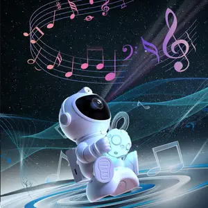 Astronaut Design Projector Night Light, Astronaut Projector with BT Speaker, Novelty Lighting for Bedroom, Home Theater, Party