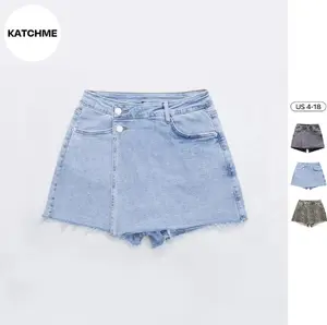 Chic Cross Denim Skort
