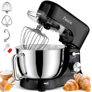ZUCCIE 4.8QT Electric Stand Mixer 380W 8+Speed Kitchen Mixer with Dough Hook Whisk Beater for Baking