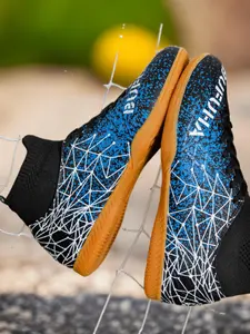 Men's Random Pattern Lace Up Soccer Shoes, Sporty Breathable Comfortable Football Shoes, Football Cleats, Training Shoes for All Seasons, Football Field Boots