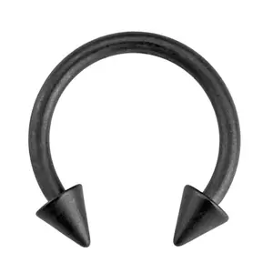Matte Black Septum Ring (Externally Threaded)